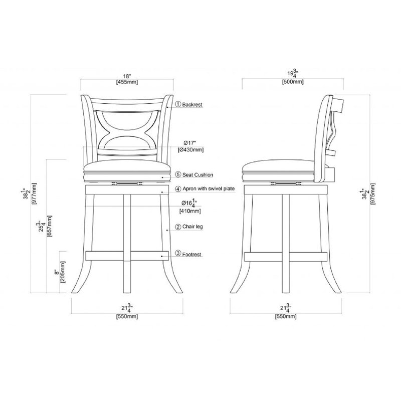 Three Posts™ Adelaida Swivel Bar & Counter Stool & Reviews Wayfair
